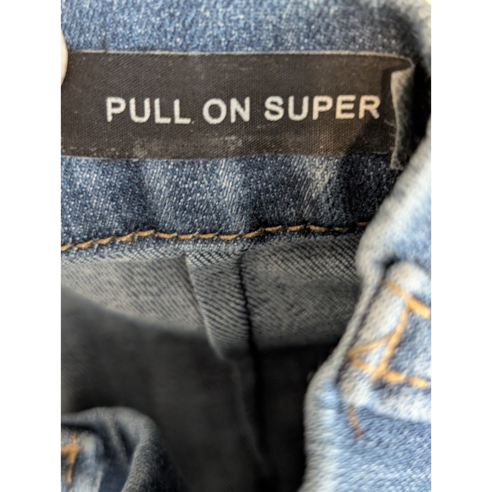 Judy Blue Pull On Super Flare‎ Jeans Women Size 0/24 Bell Bottoms Medium Wash - Picture 11 of 12